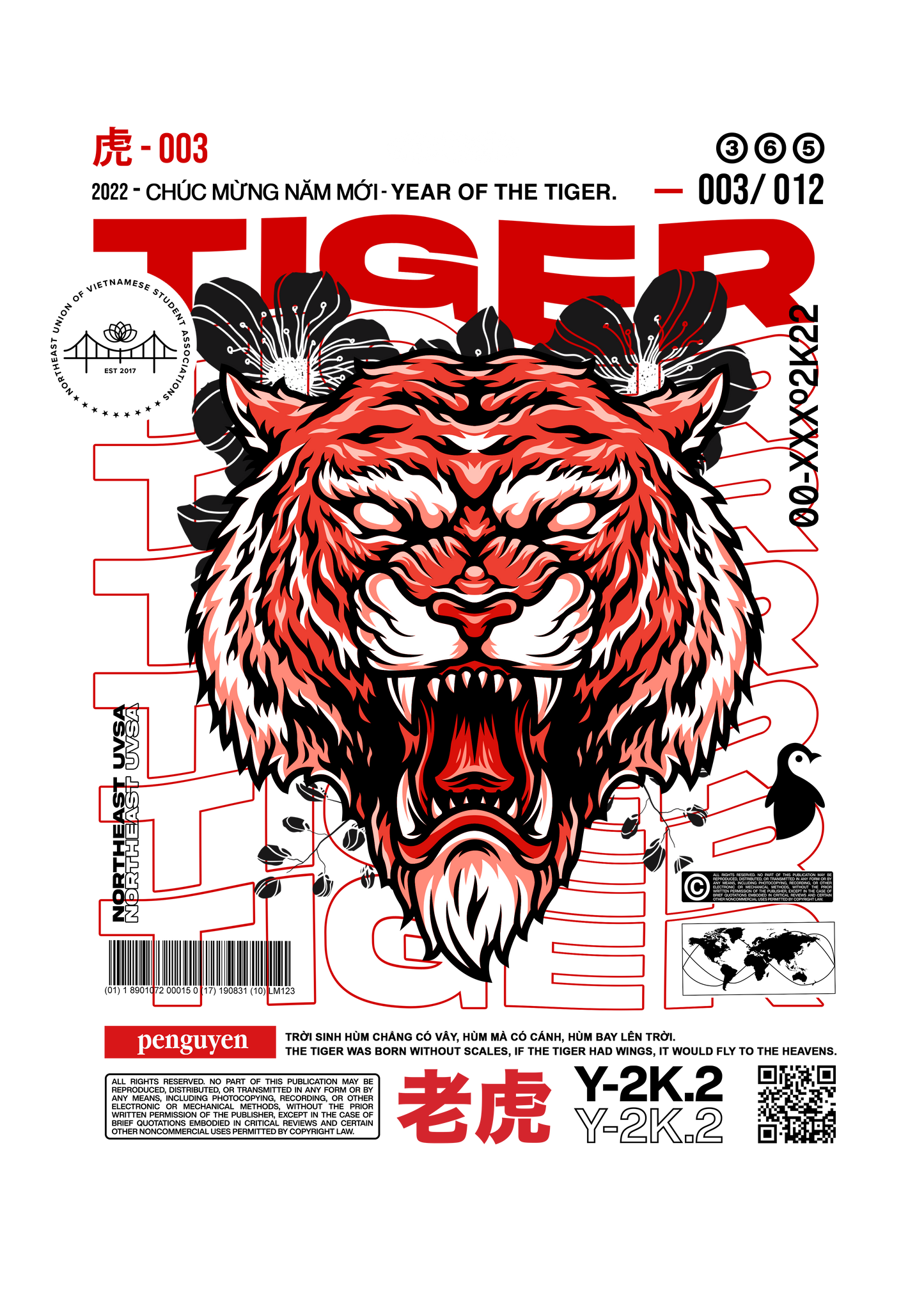 Northeast UVSA x Penguyen Year of the Tiger Premium Hoodie - Penguyen